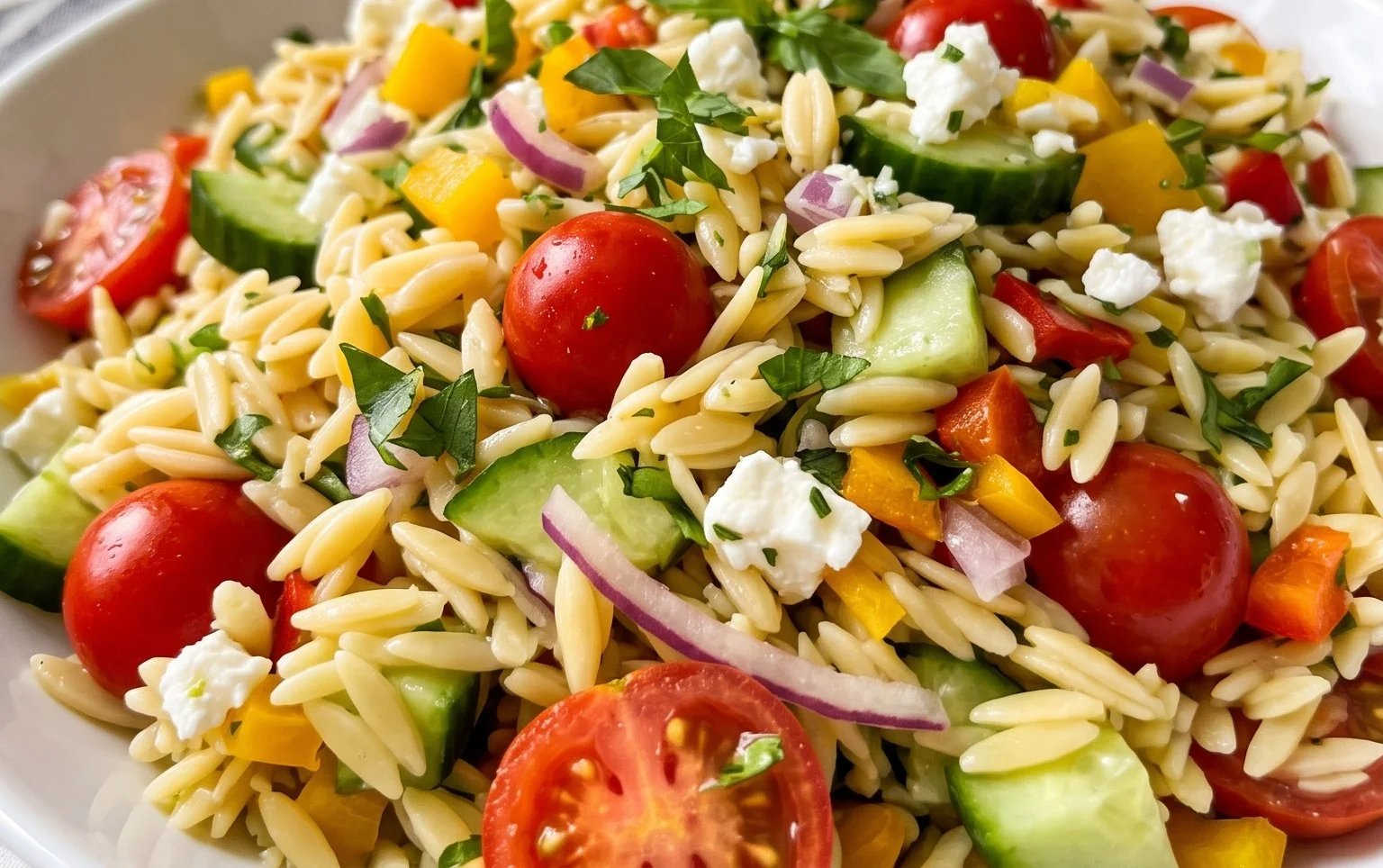 Rainbow Orzo Salad