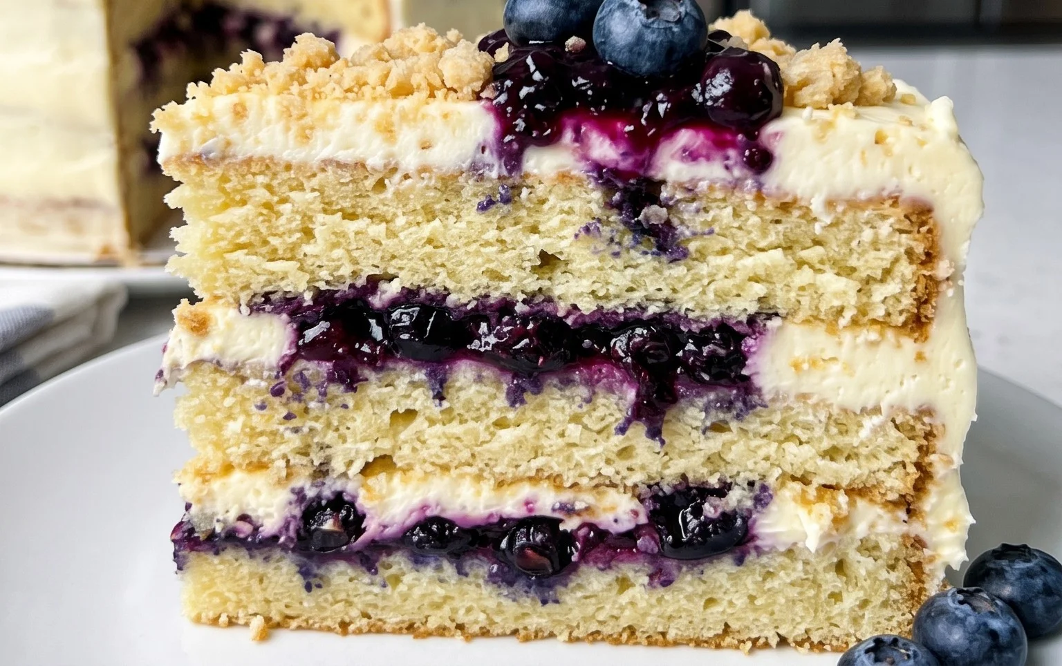 Nova Scotia Blueberry Cream Cake