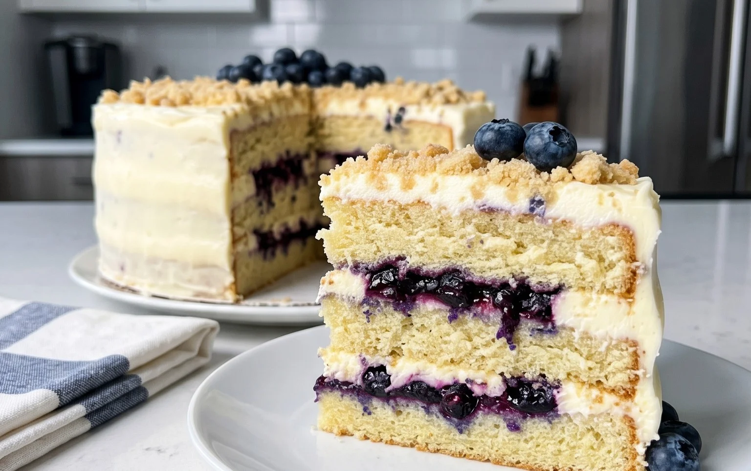 Nova Scotia Blueberry Cream Cake