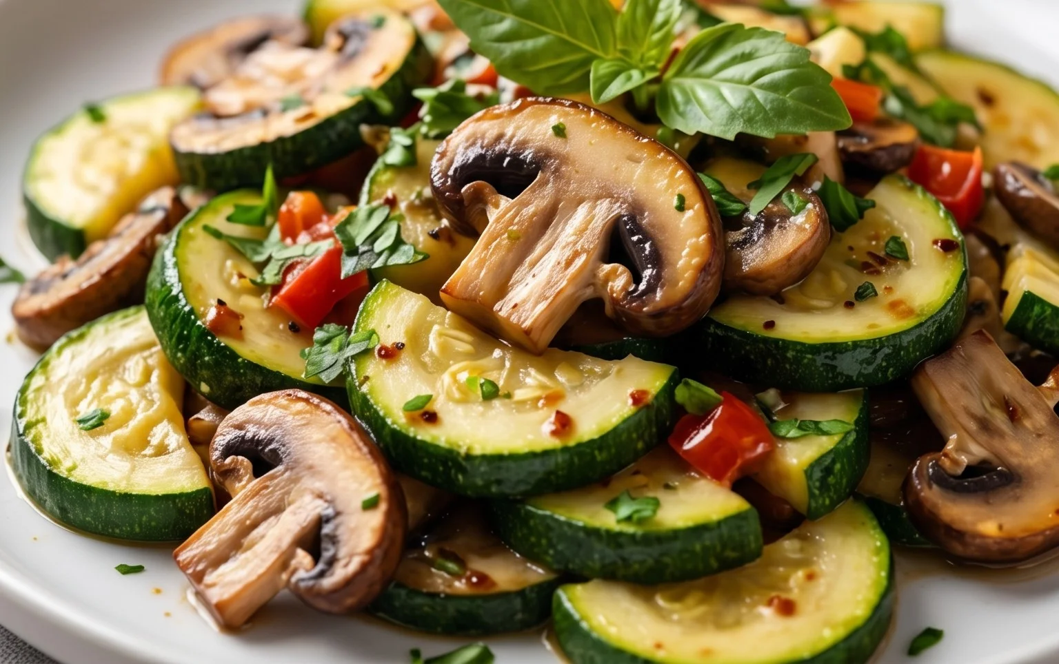 Skillet Zucchini and Mushrooms