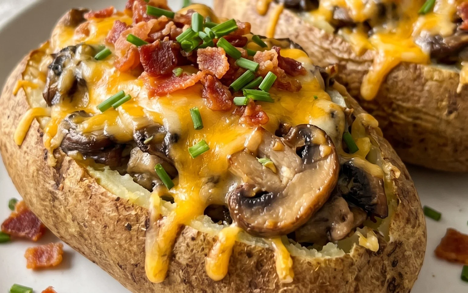 The Ultimate Stuffed Baked Potatoes with Mushrooms