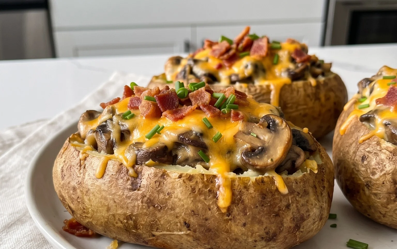 The Ultimate Stuffed Baked Potatoes with Mushrooms
