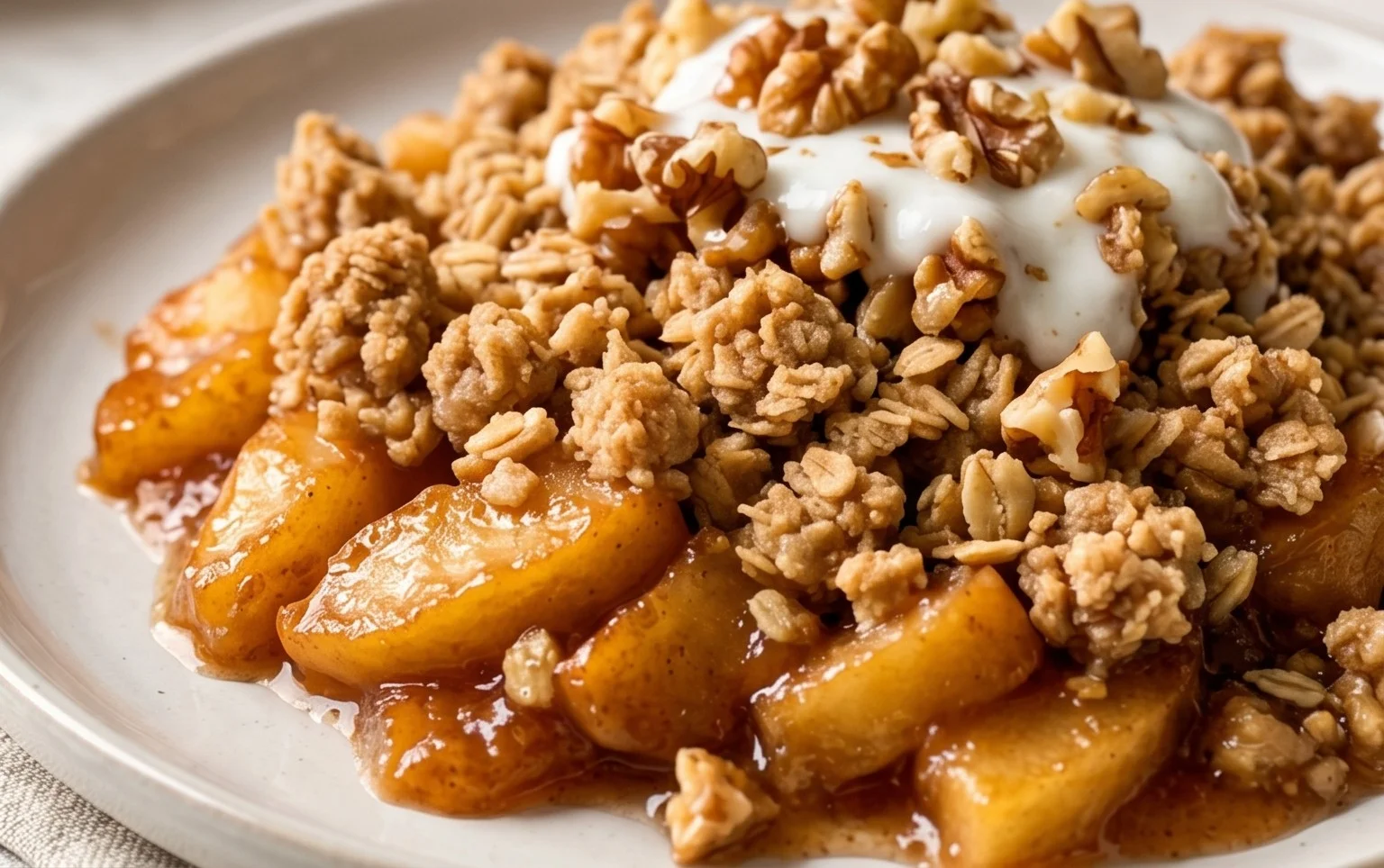 Healthy Breakfast Apple Crum extractble