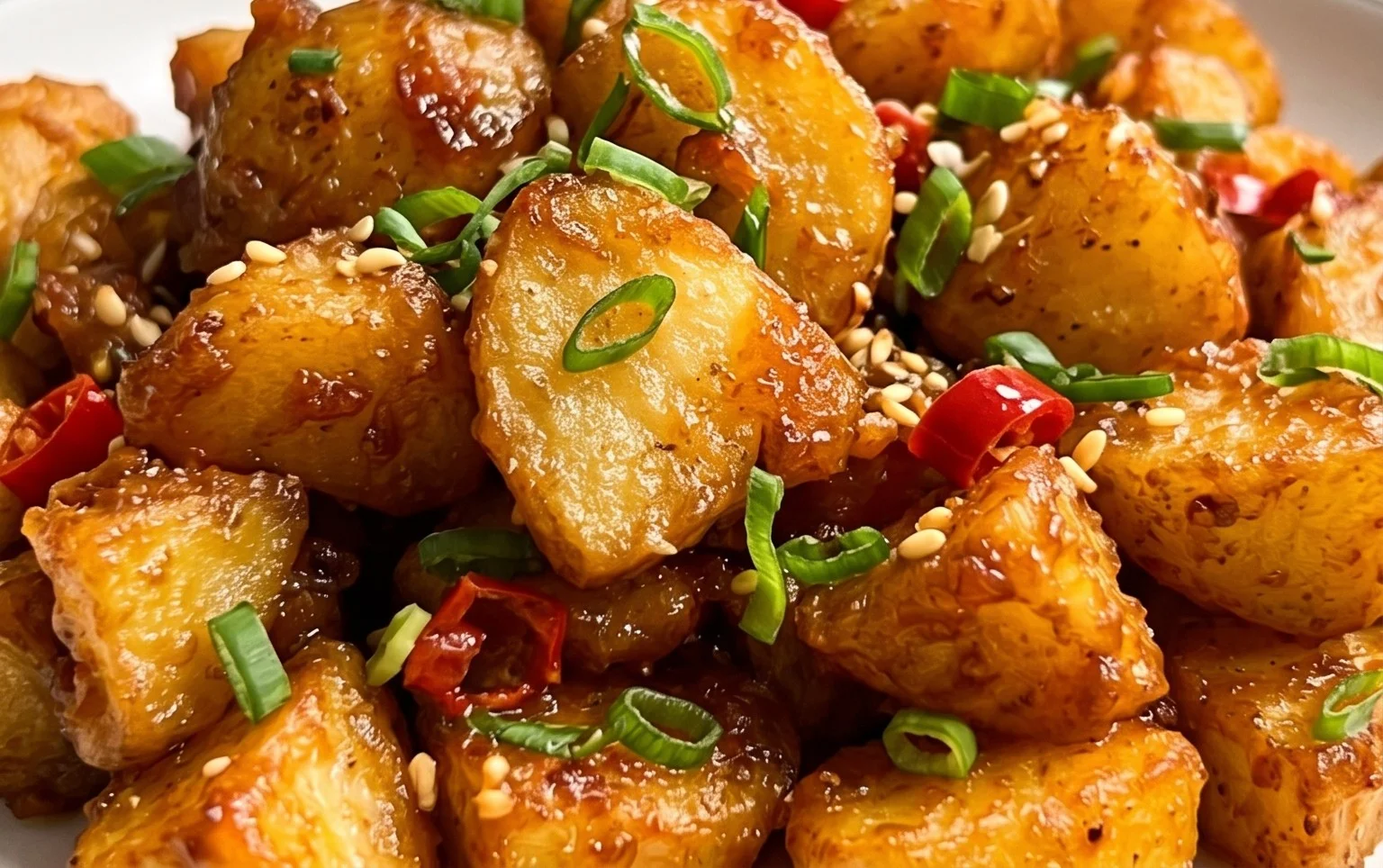 Crispy Honey Chilli Potatoes