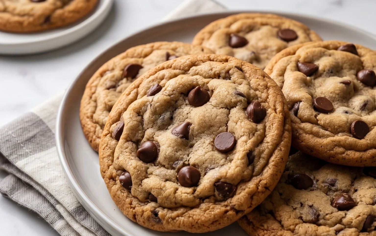 Crispy and Chewy Chocolate Chip Cookies