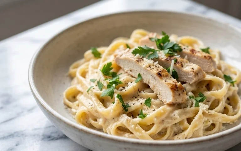 Low Calorie Chicken Alfredo