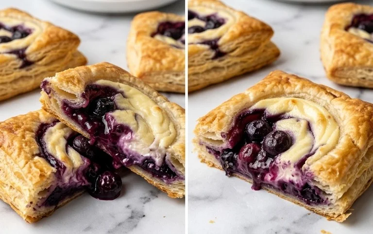 Blueberry Cream Cheese Puff Pastry