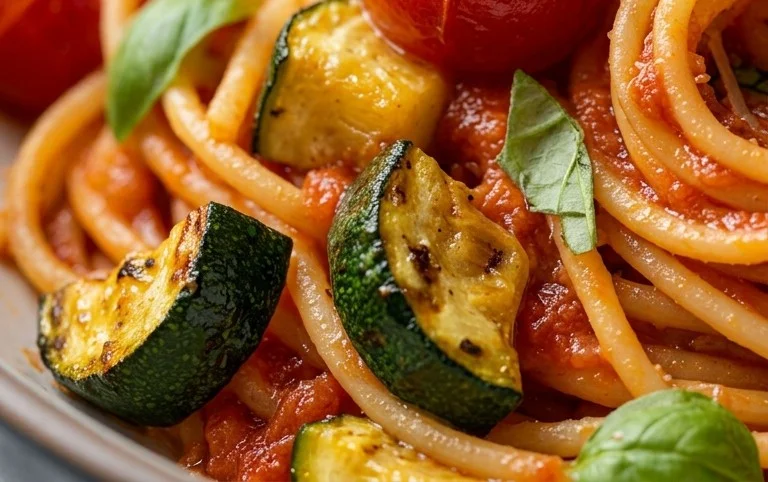 Healthy Tomato Zucchini Pasta