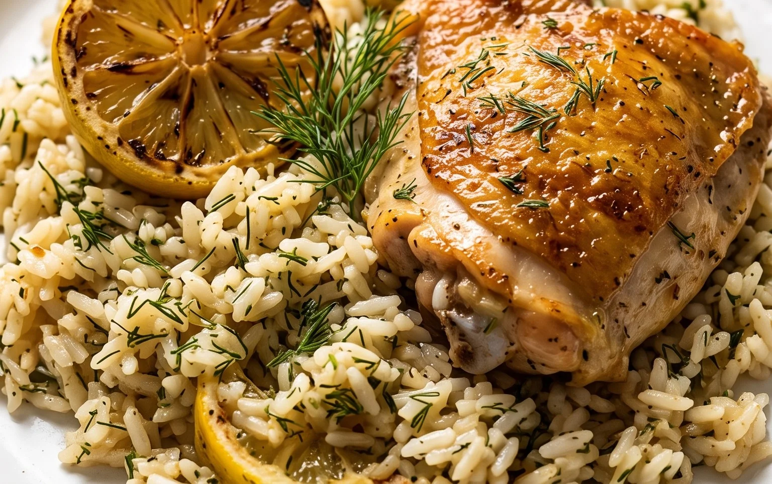 Greek Chicken and Lemon Rice (30 Minutes, One-Pot)