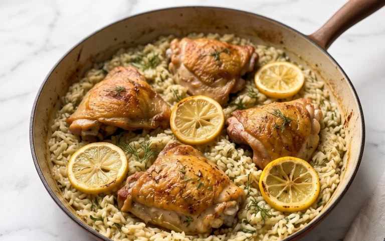 Greek Chicken and Lemon Rice (30 Minutes, One-Pot)