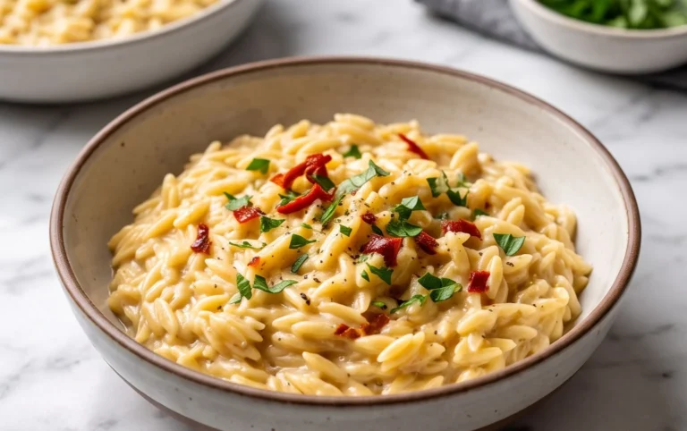 Creamy Garlic Parmesan Orzo