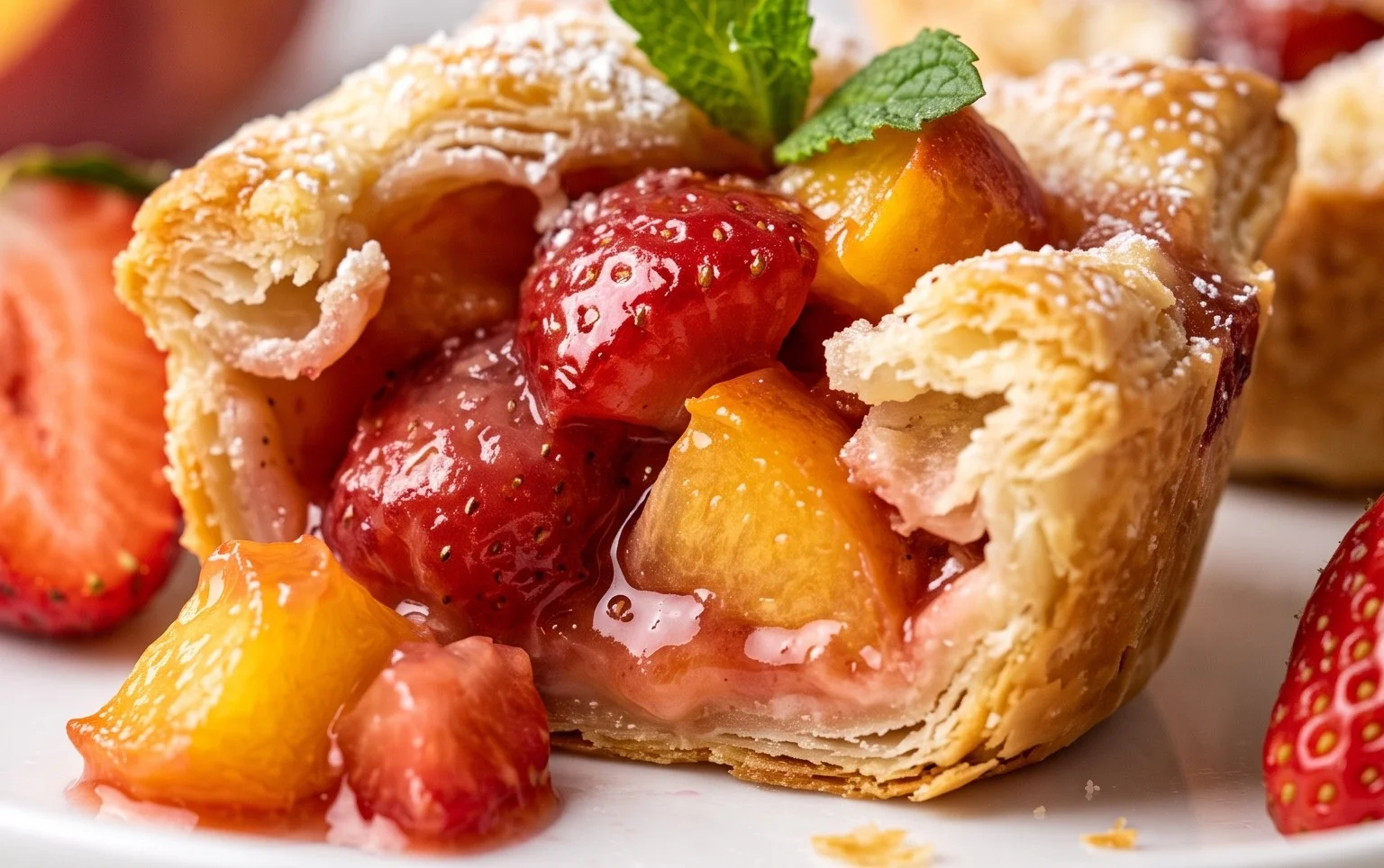 Strawberry Peach Pie Bites