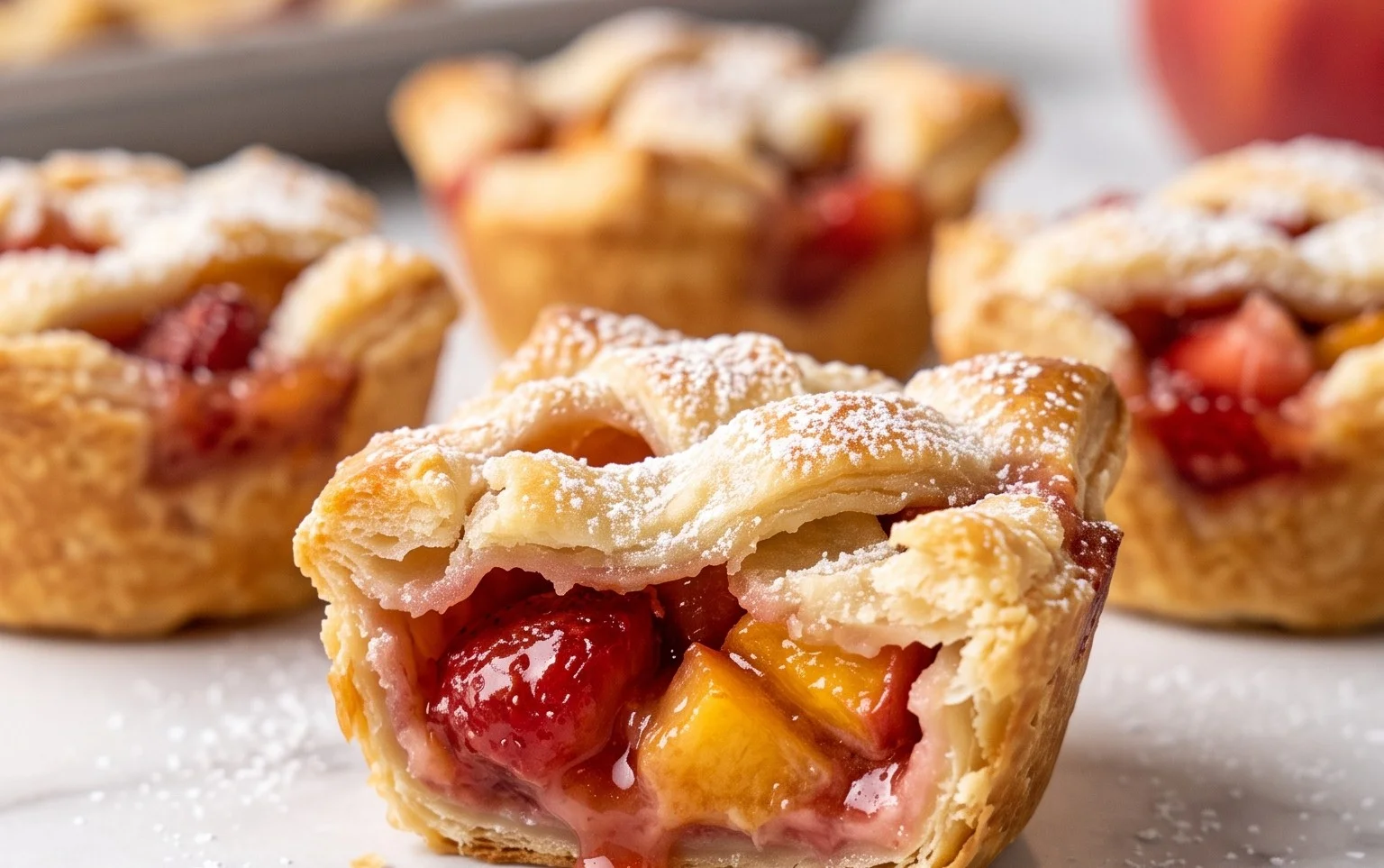 Strawberry Peach Pie Bites