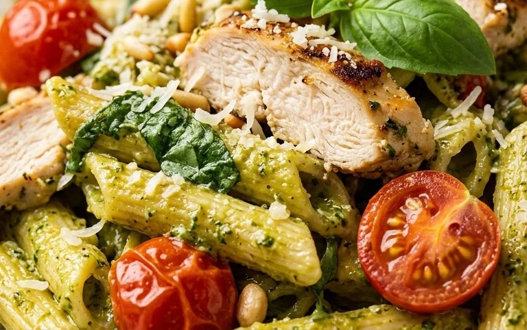 Creamy Chicken Pesto Pasta