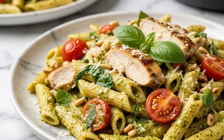 Creamy Chicken Pesto Pasta