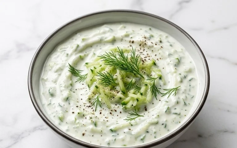 Cucumber Dip with Sour Cream and Dill