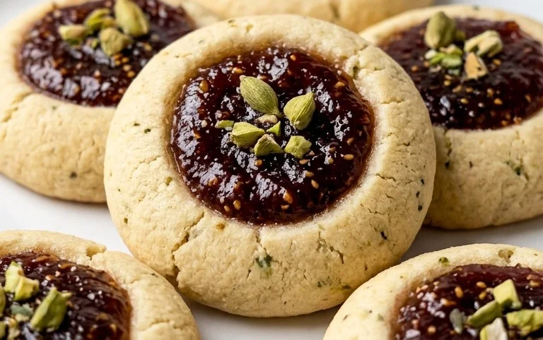 Cardamom Fig Thumbprint Cookies