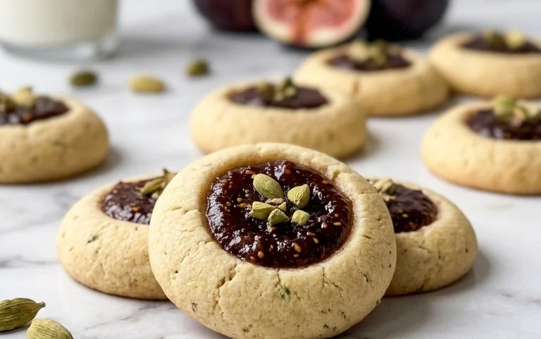 Cardamom Fig Thumbprint Cookies