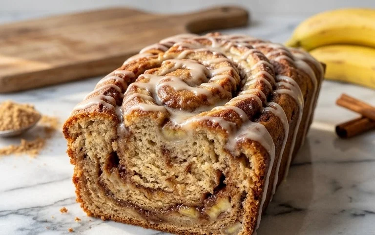 Cinnamon Roll Banana Bread