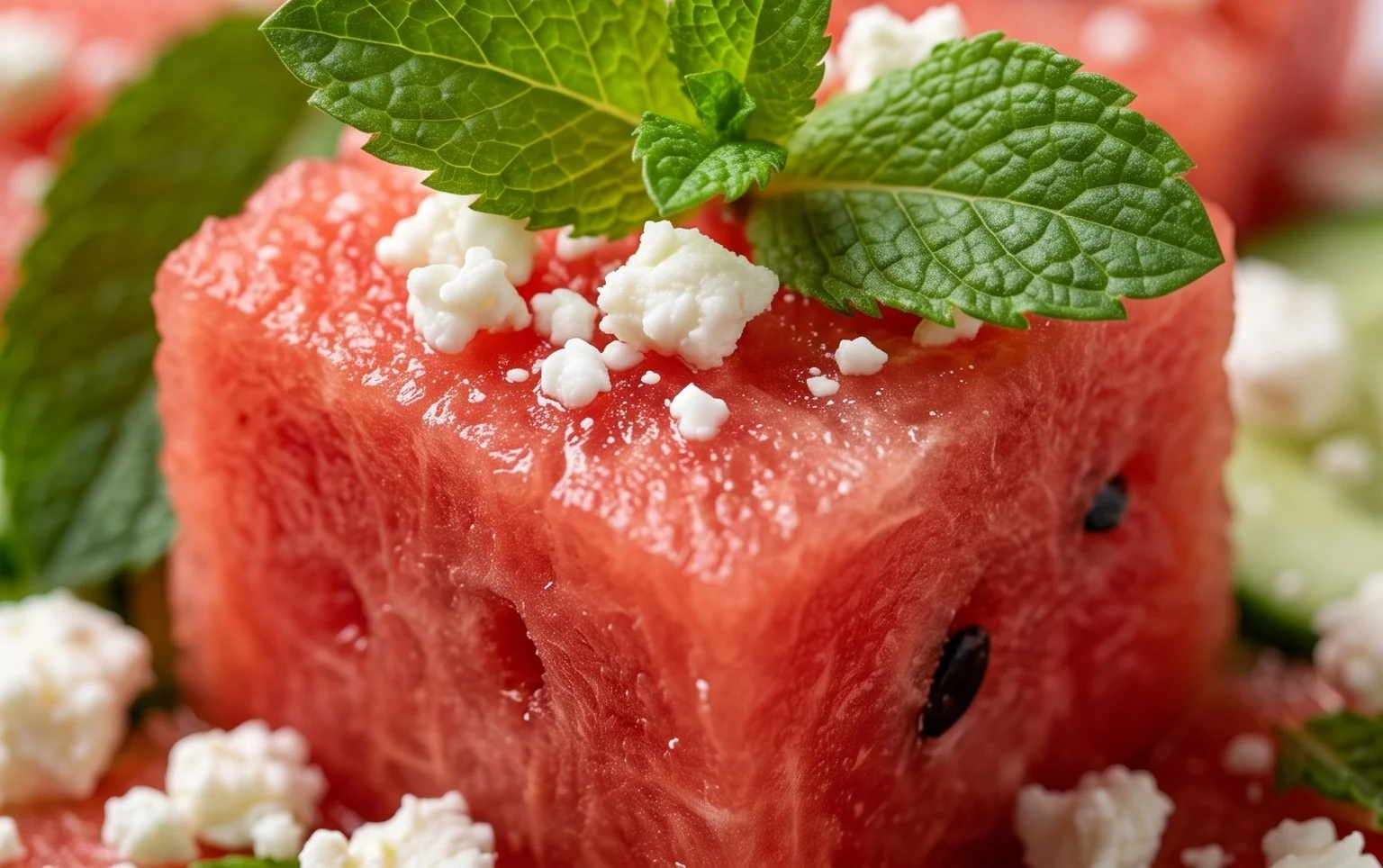 Watermelon Salad with Cucumber and Feta