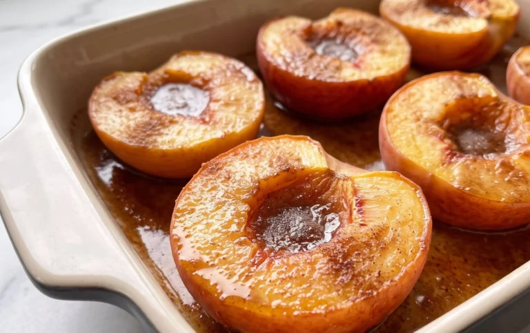 Cinnamon Sugar Baked Peaches