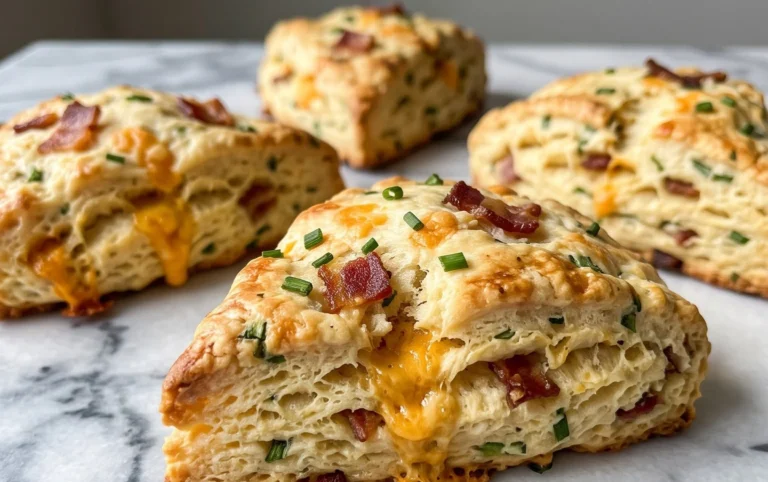Beef Bacon Cheddar and Chive Scones