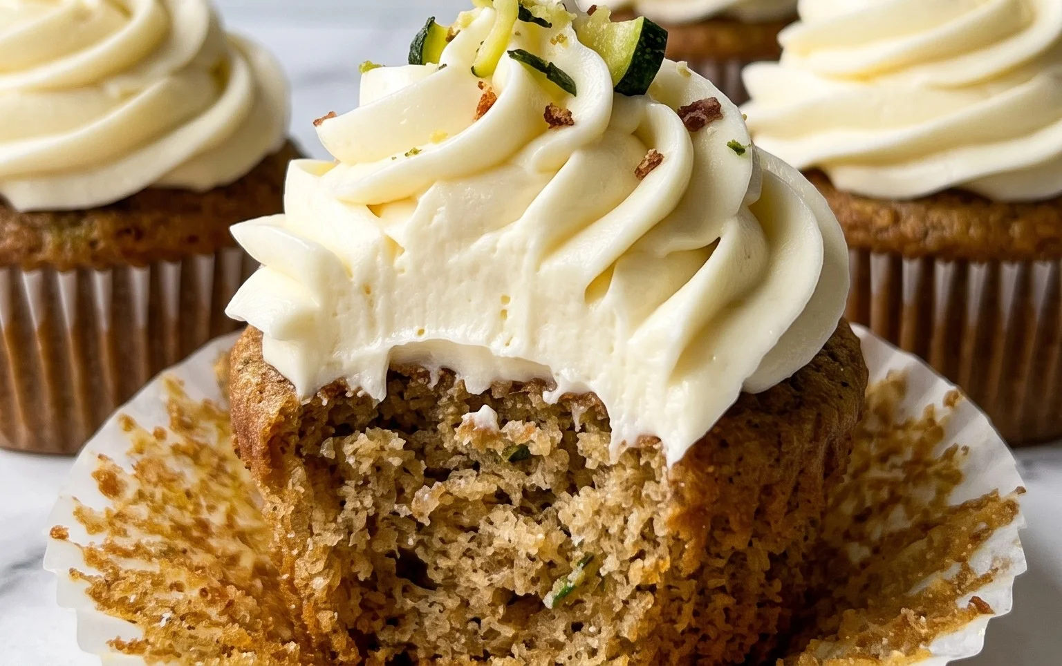 Zucchini Cupcakes with Cream Cheese Frosting
