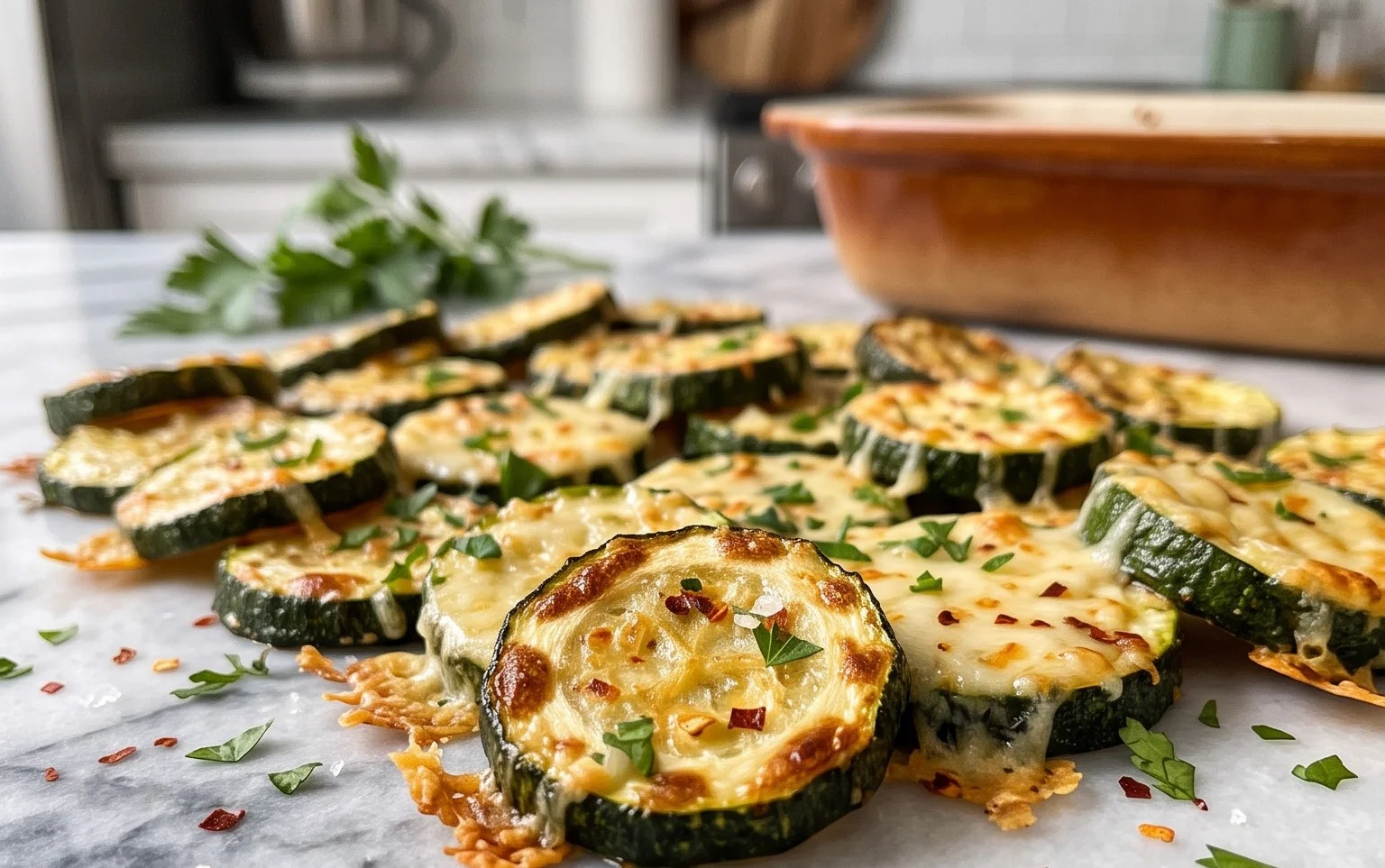 Oven Roasted Parmesan Zucchini