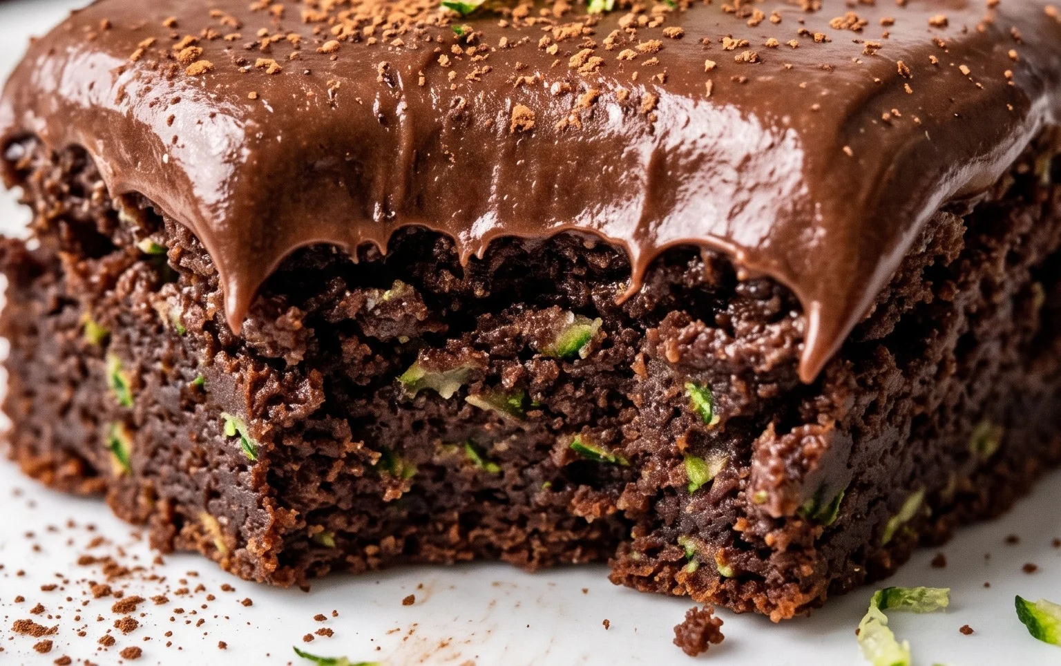 Zucchini Brownies with 1 minute Frosting!