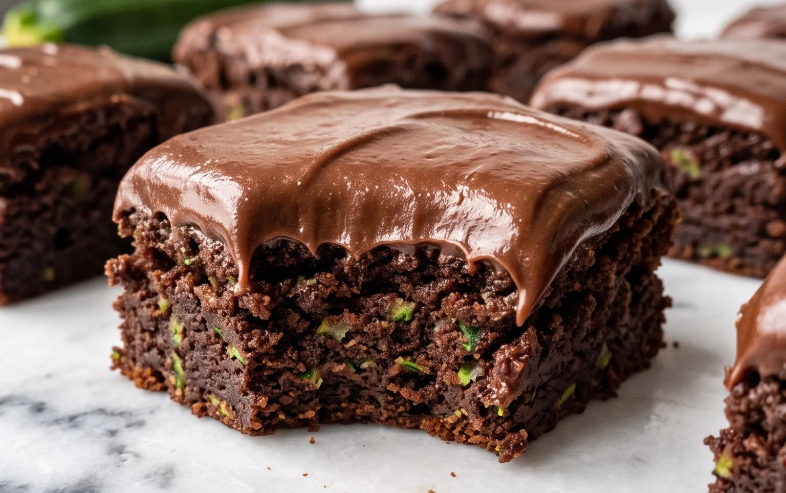 Zucchini Brownies with 1 minute Frosting!