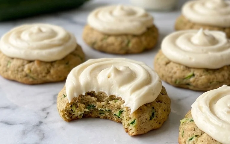 Zucchini Cookies with Cream Cheese Frosting