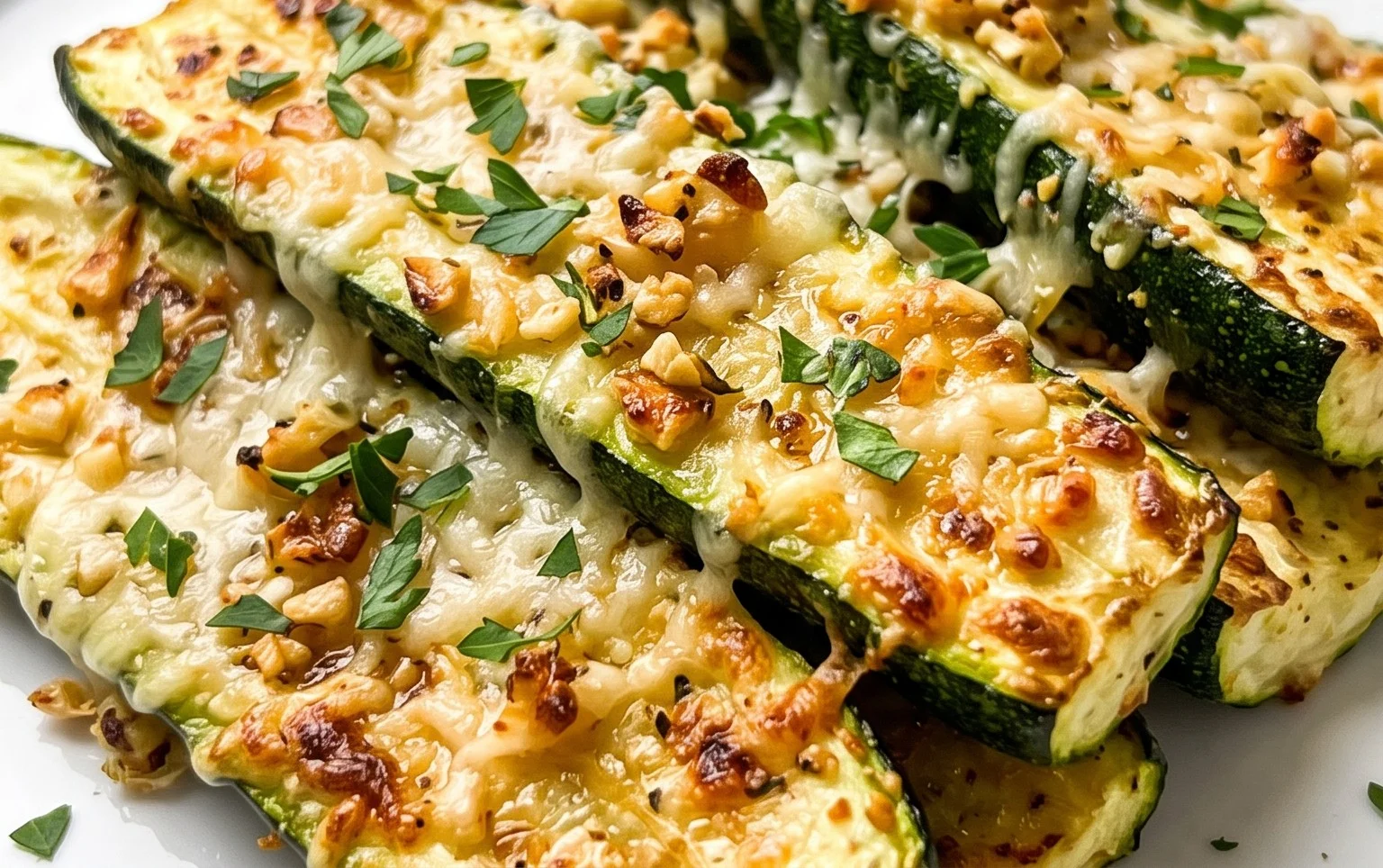 Irresistibly Crunchy Garlic Parmesan Roasted Zucchini