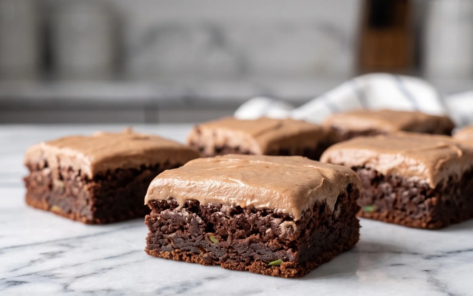 Zucchini Brownies with 1 minute Frosting!