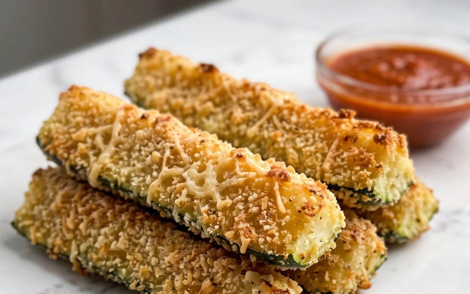 Parmesan Crusted Zucchini Sticks