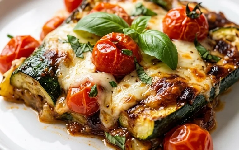 Balsamic Zucchini Tomato Bake